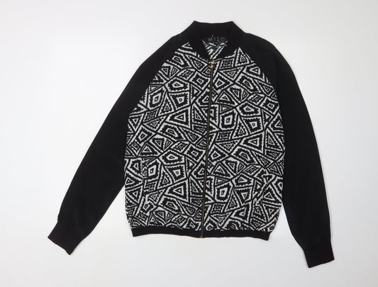 Womens UK Size 10 Miso Black Bomber Jacket