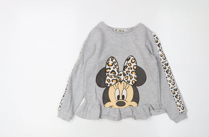 George Girls' Grey Disney Sweatshirt 6-7 Years Pullover