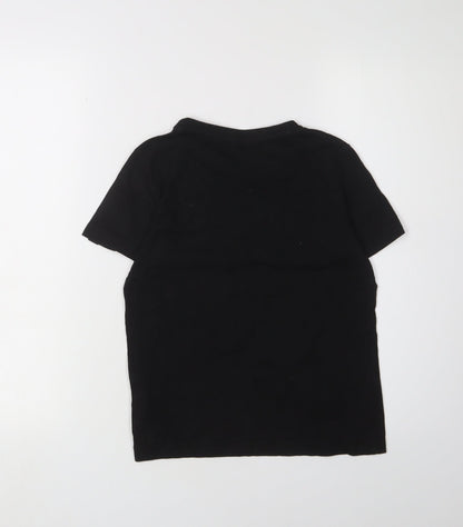 Puma Boys Black Graphic T-Shirt Size 12 - Casual Short Sleeve