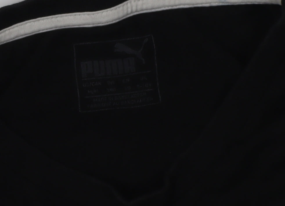 Puma Boys Black Graphic T-Shirt Size 12 - Casual Short Sleeve