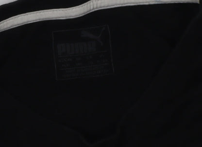 Puma Boys Black Graphic T-Shirt Size 12 - Casual Short Sleeve