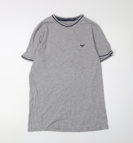 Threadbare Men's Grey Crew Neck T-Shirt M