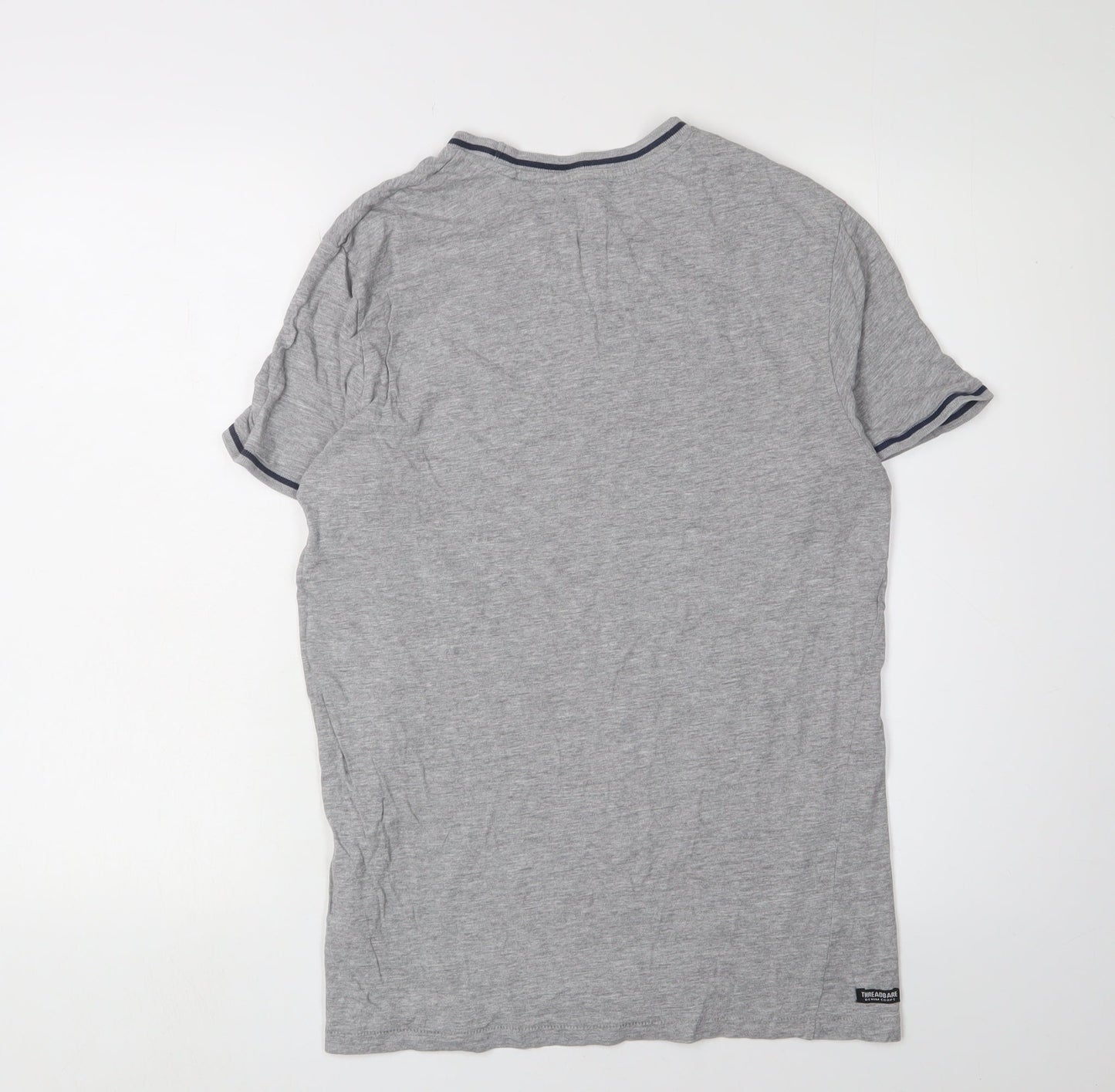 Threadbare Men's Grey Crew Neck T-Shirt M