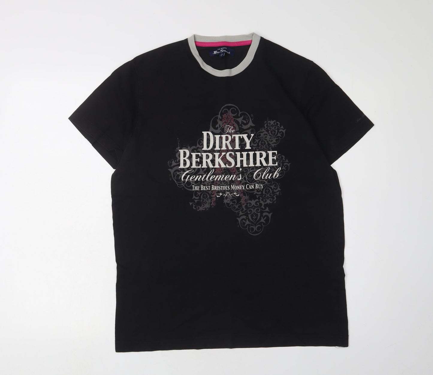 Ben Sherman Unisex Black T-Shirt - L, Classic Style