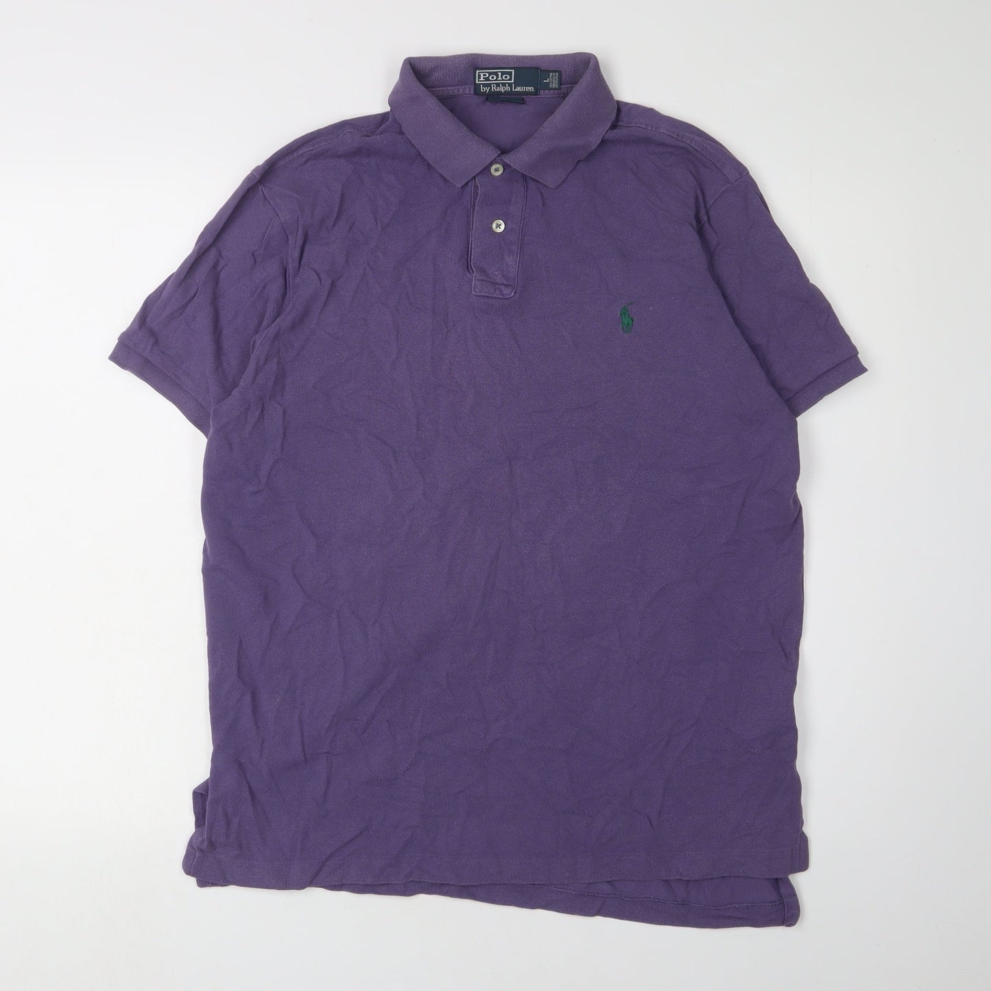 Ralph Lauren Men's Purple Polo Shirt L Slim Fit