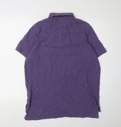 Ralph Lauren Men's Purple Polo Shirt L Slim Fit