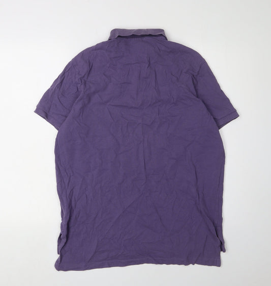 Ralph Lauren Men's Purple Polo Shirt L Slim Fit