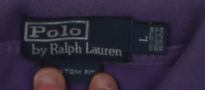 Ralph Lauren Men's Purple Polo Shirt L Slim Fit