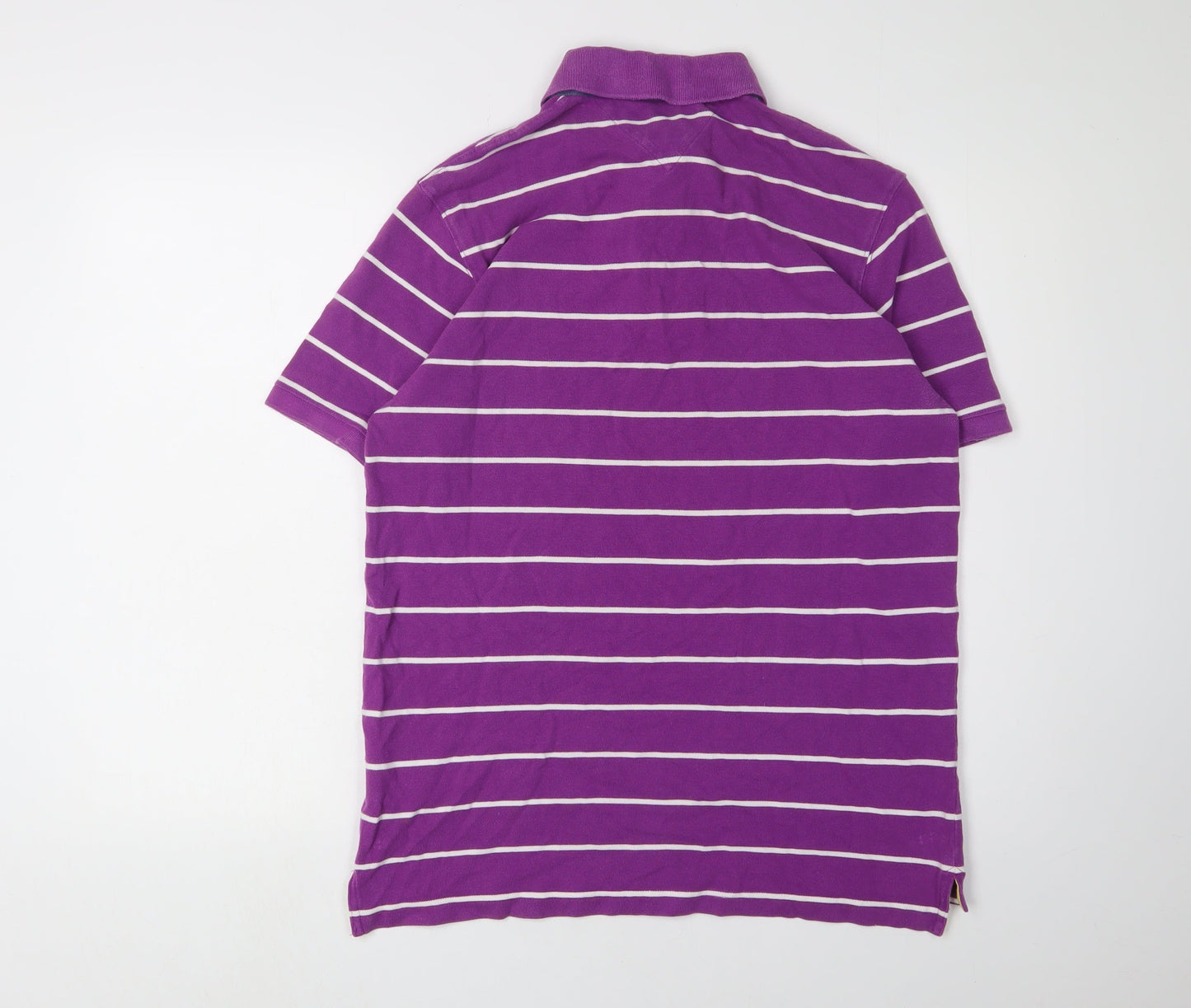 Tommy Hilfiger Men's Purple Striped Polo Shirt XL
