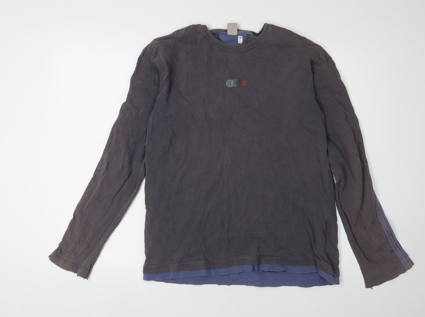 White Stuff Black S Men's Cotton Long Sleeve T-Shirt