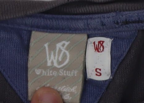 White Stuff Black S Men's Cotton Long Sleeve T-Shirt