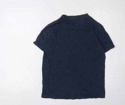 Original Penguin Unisex Blue Crew Neck T-Shirt, S, Casual Wear