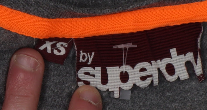 Womens UK Size XS Superdry Grey Basic T-Shirt