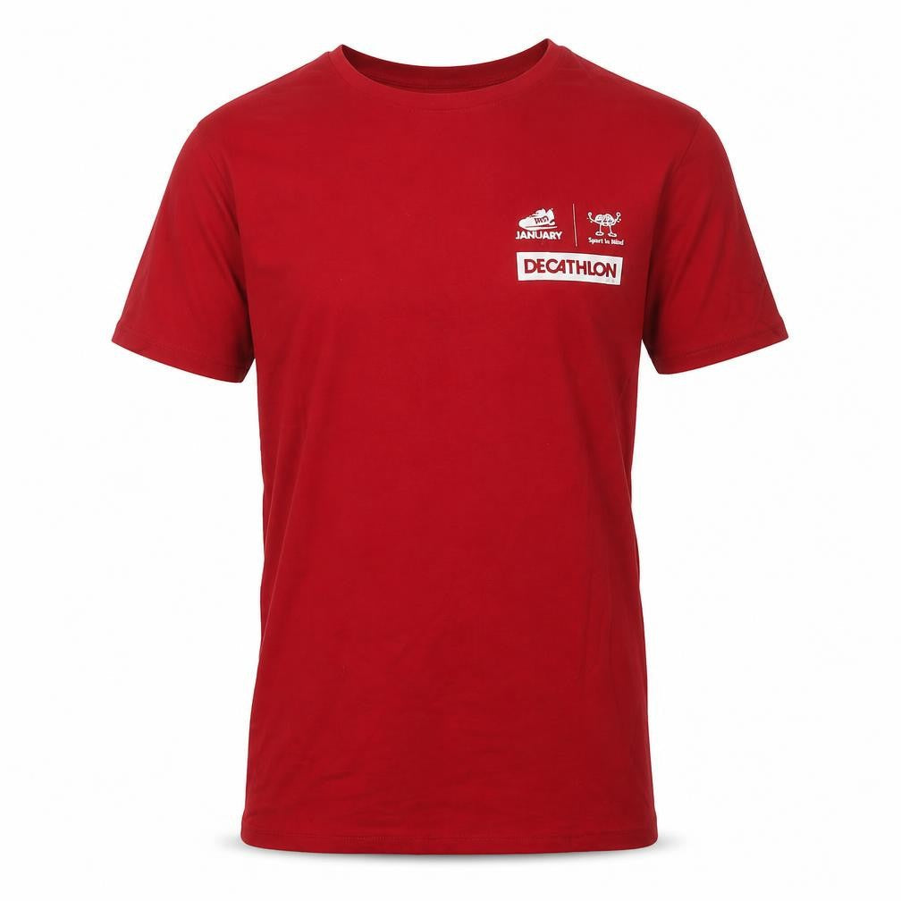 Mens UK Size M DECATHLON Red Gym & Training T-Shirt