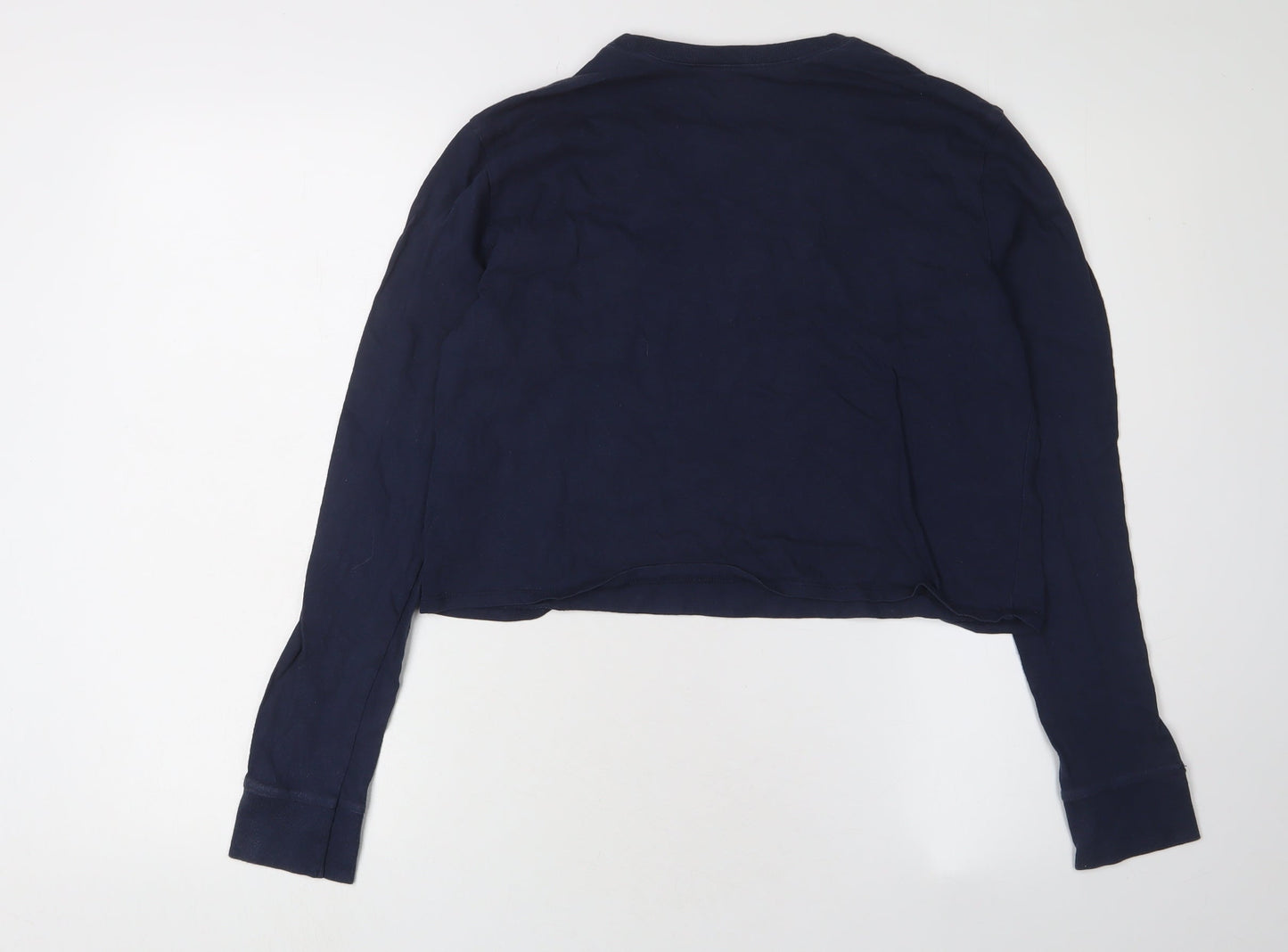 Womens UK Size XS Hollister Blue Cropped T-Shirt