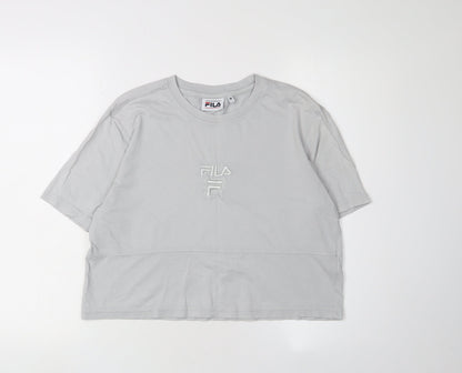 Unisex Adults UK Size M FILA Grey Basic T-Shirt