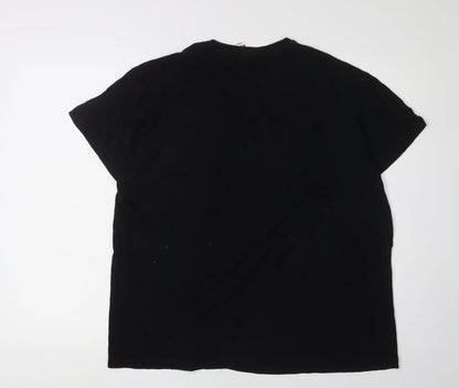 Roly Men’s Black XL Geek Graphic Cotton T-Shirt