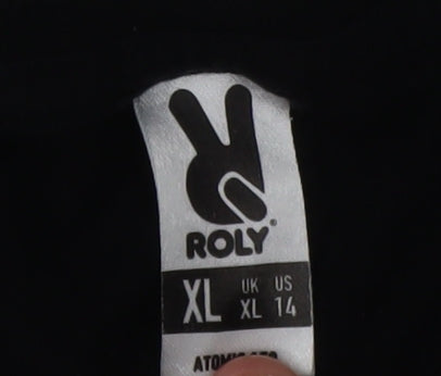 Roly Men’s Black XL Geek Graphic Cotton T-Shirt