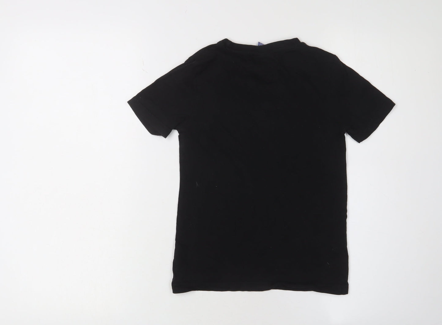 M&Co Boys Black Sequin Graphic T-Shirt 7-8 Years Short Sleeve