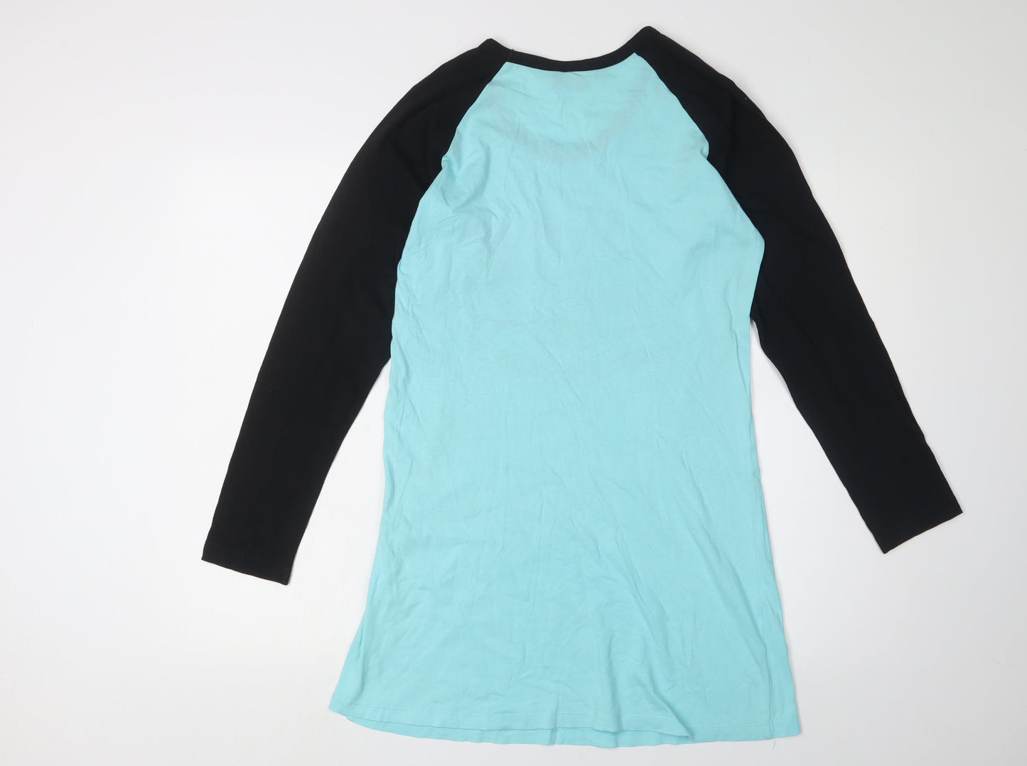 AVAC Fashion Women's Blue Black T-Shirt Dress L