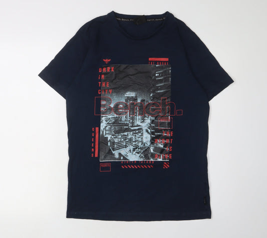 Mens UK Size L Bench Blue  T-Shirt