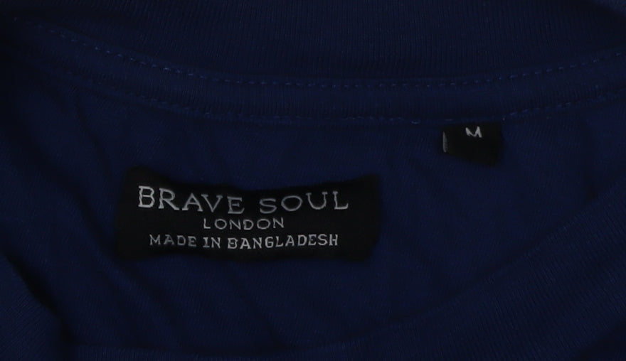 Mens UK Size M Brave Soul Blue  T-Shirt