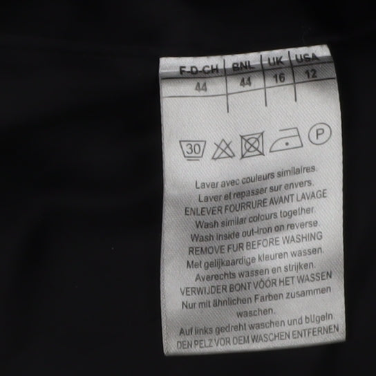 Damart Women's Black Herringbone Blazer Size 16