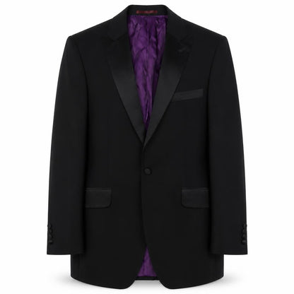 Mens UK Size 38 Charlton Gray Regular Black Suit Tuxedo