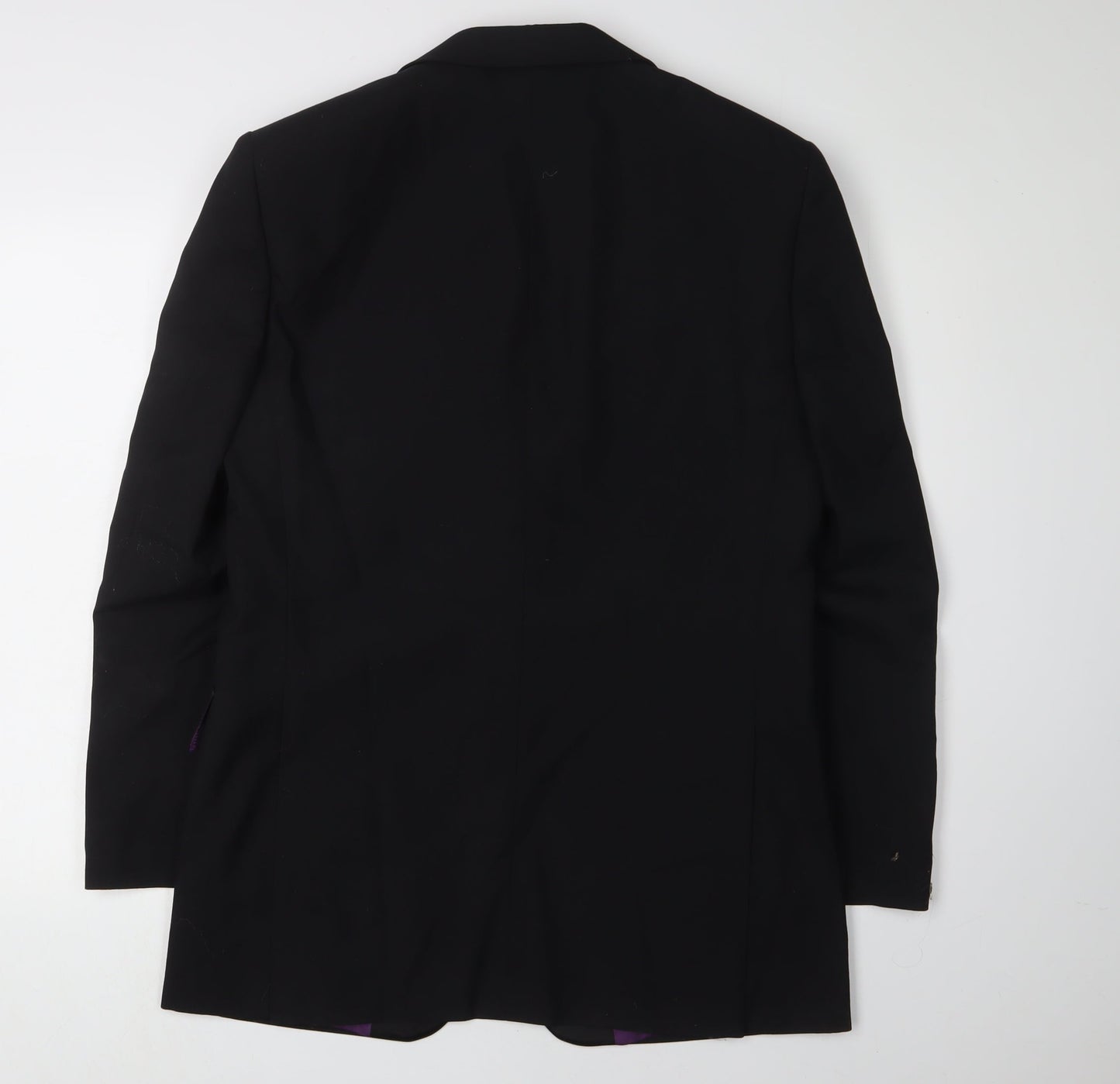 Mens UK Size 38 Charlton Gray Regular Black Suit Tuxedo