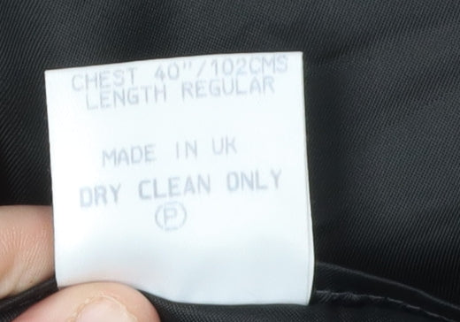 Mens UK Size 40 David Moss Regular Black Suit Tuxedo