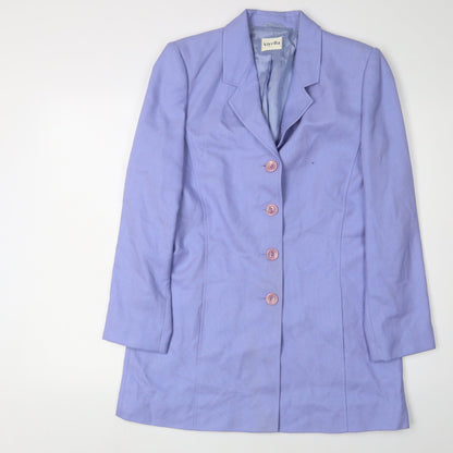 Viyella Women's Purple Long Suit Jacket Size 12