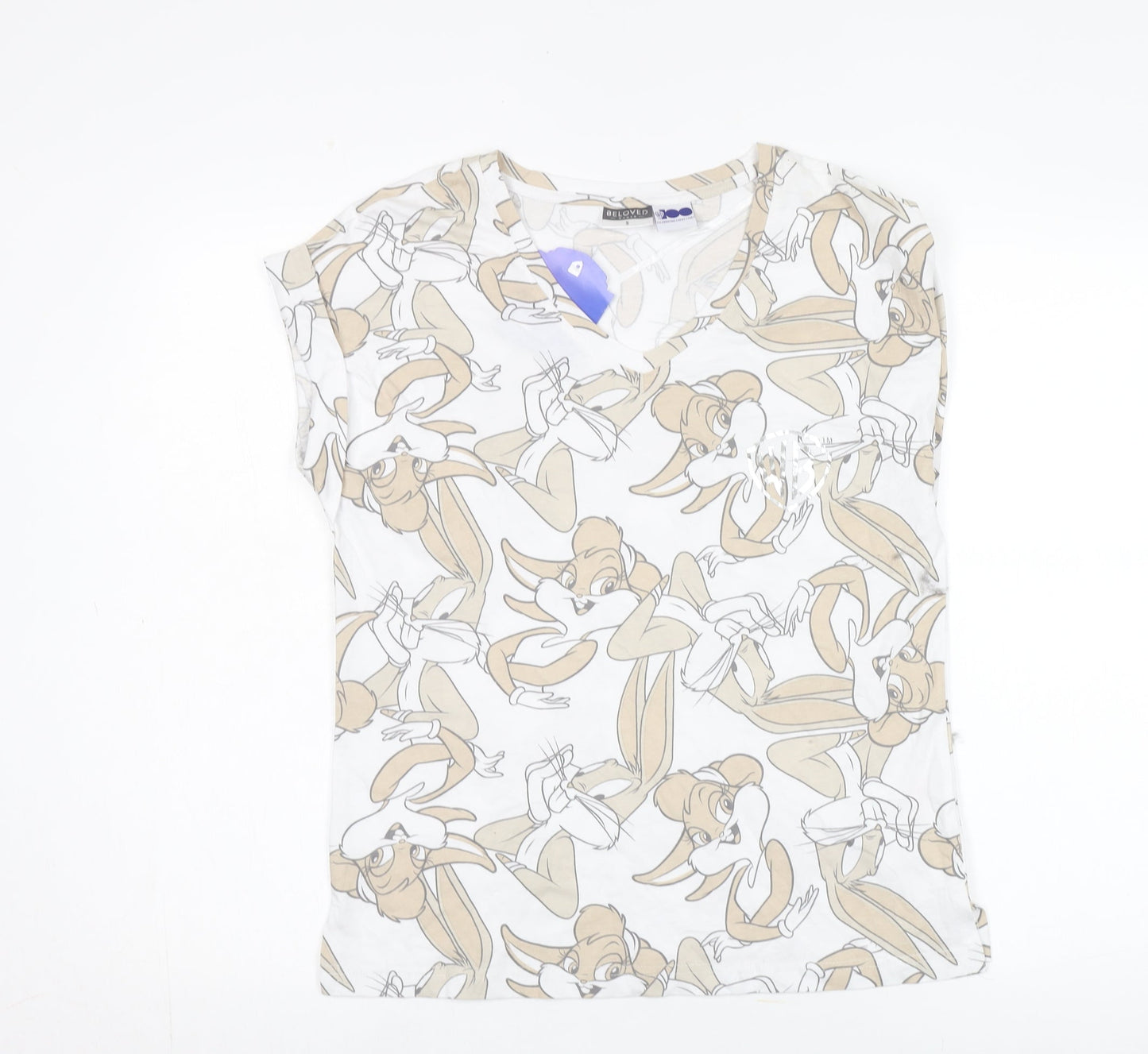 Womens UK Size S Beloved Multicoloured  T-Shirt