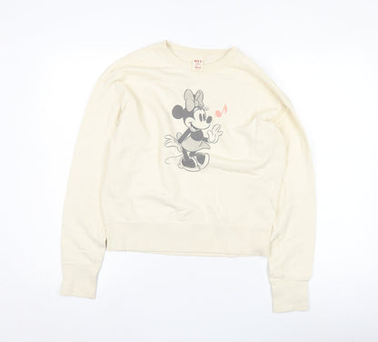 Uniqlo Women's Ivory Minnie Mouse Graphic Sweatshirt XS