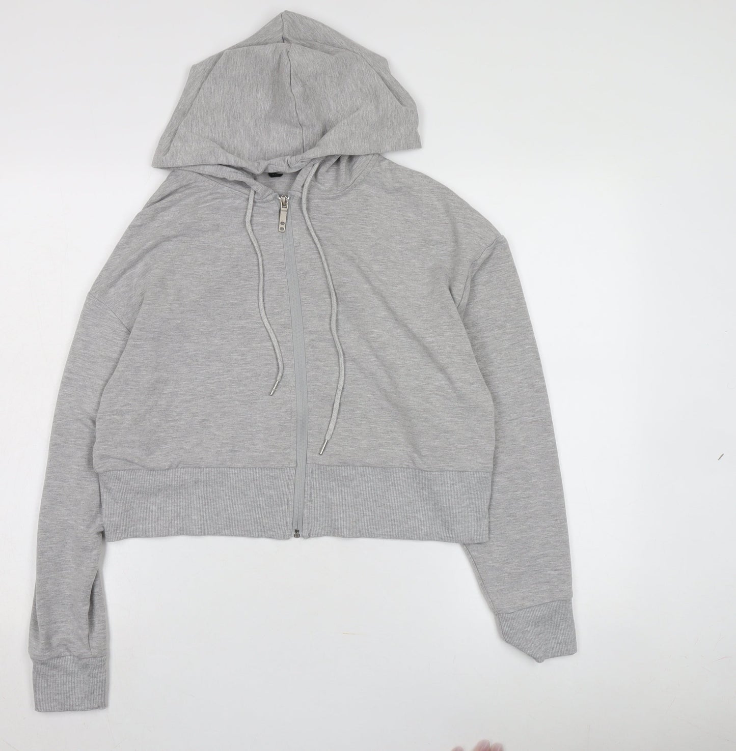 Cotton On Women's Grey Full Zip Hoodie, Size M