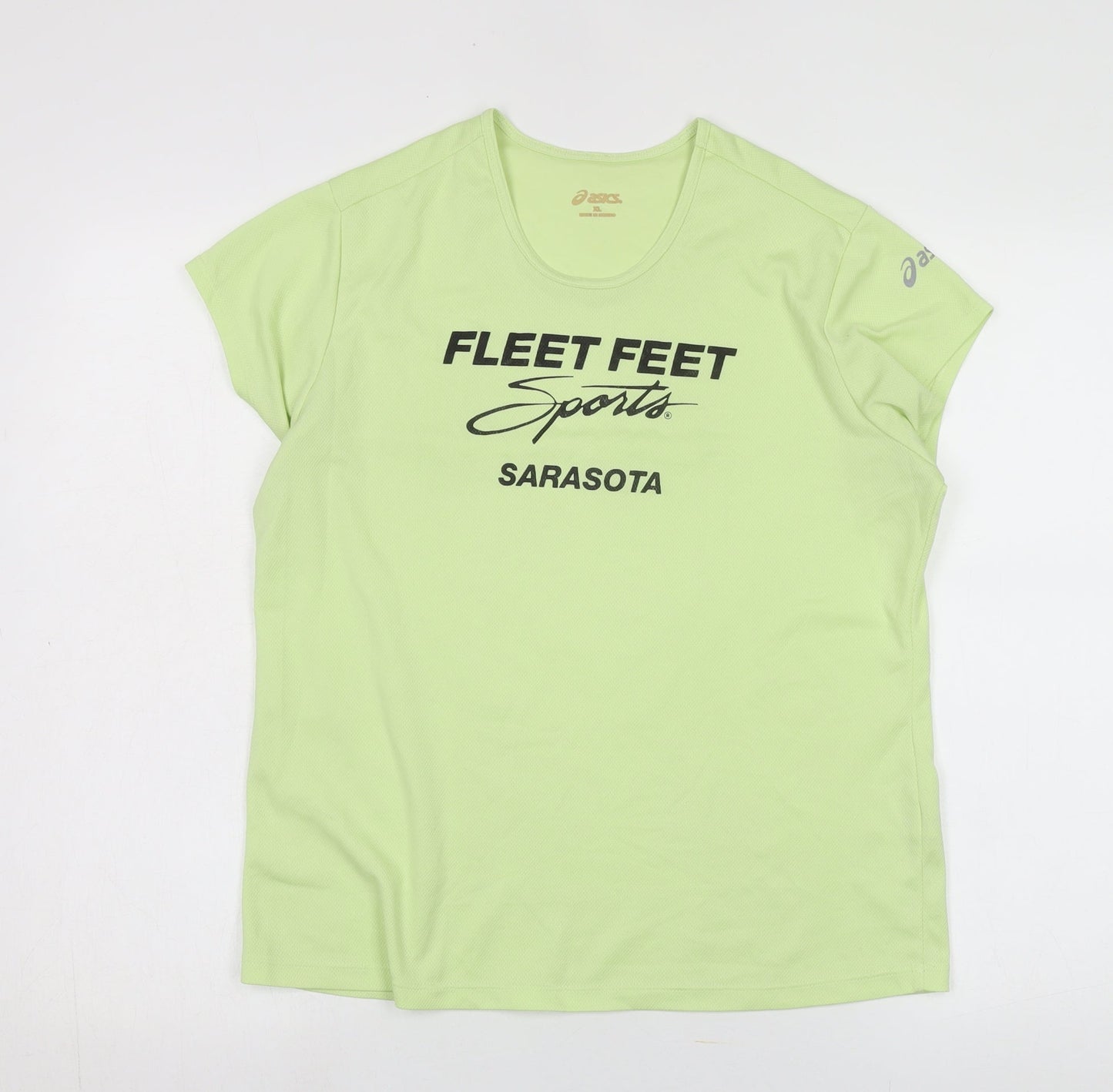 Unisex Adults UK Size XL ASICS Green Basic T-Shirt