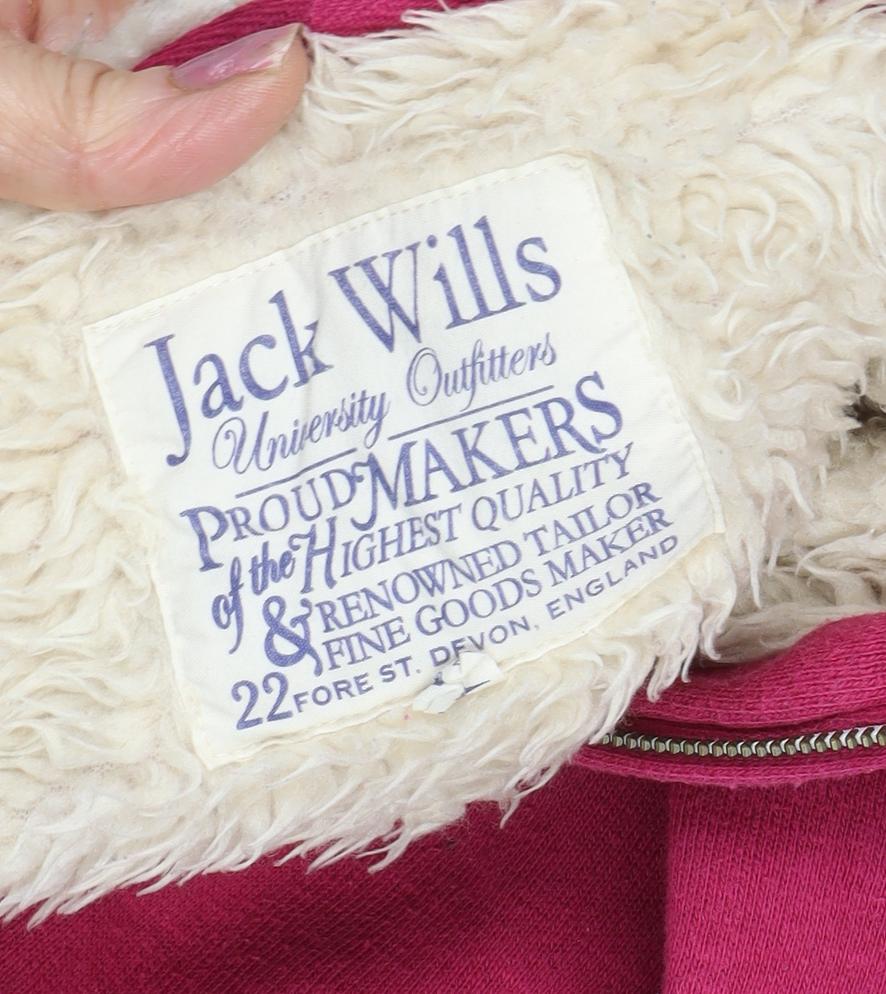 Womens UK Size 8 Jack Wills Red Full Zip Hoodie