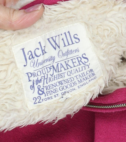 Womens UK Size 8 Jack Wills Red Full Zip Hoodie