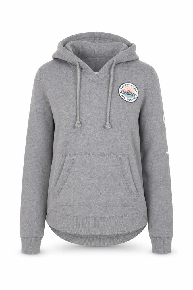 Womens UK Size XS Hollister Grey Pullover Hoodie