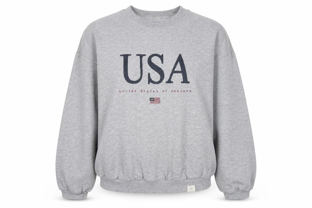 Unisex Adults UK Size S Pull & Bear Grey Pullover Sweatshirt