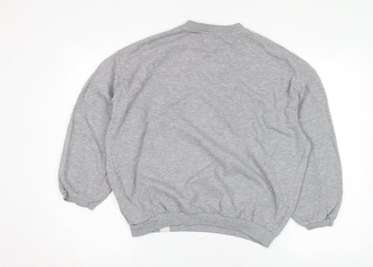 Unisex Adults UK Size S Pull & Bear Grey Pullover Sweatshirt