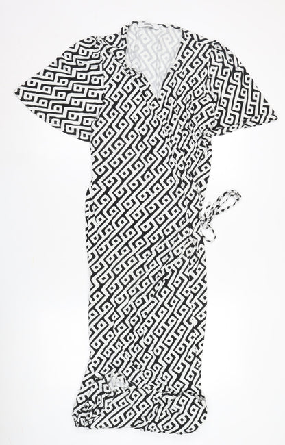 Everyday Women's Geometric Wrap Dress, Size 18