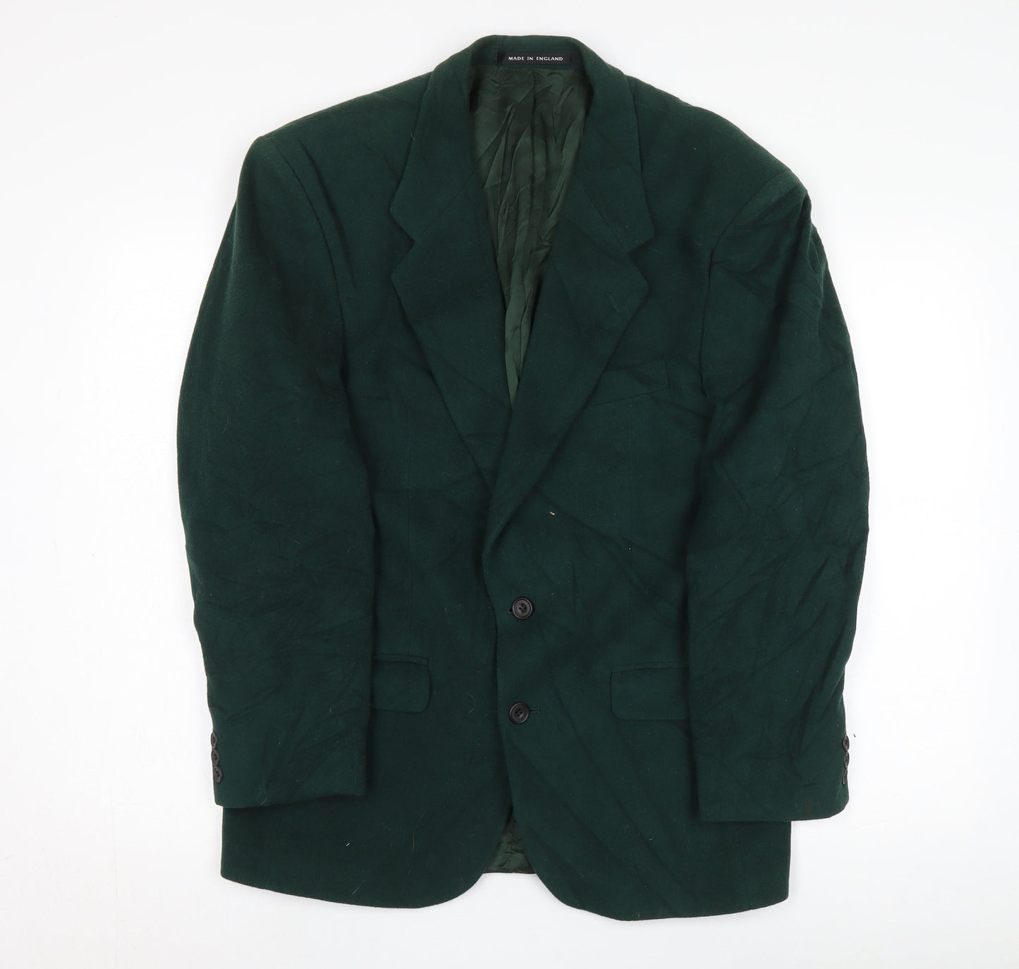 Alexandre Men's Green Blazer 38R Regular Formal Wool-Cashmere