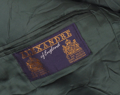 Alexandre Men's Green Blazer 38R Regular Formal Wool-Cashmere