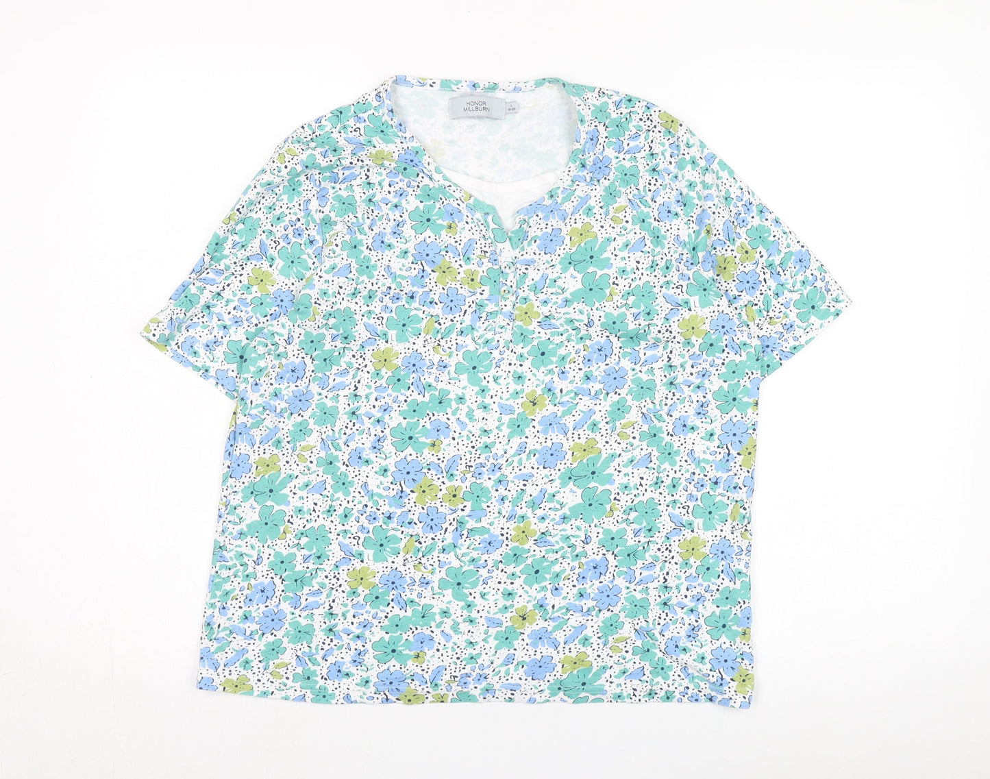 Womens UK Size L Honor Millburn Multicoloured Basic T-Shirt