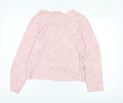 Kash Women's Pink Blouse Size 16 V-Neck Long Sleeve
