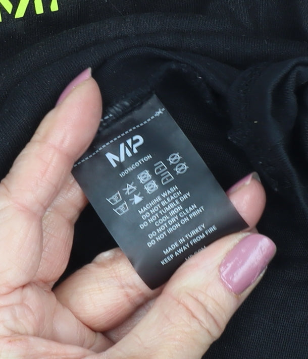 MP Black Men's T-Shirt Size S Cotton Crew Neck