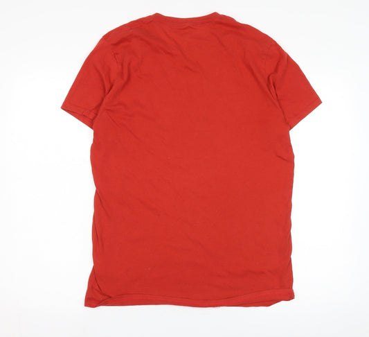 Mens UK Size L Hollister Red  T-Shirt