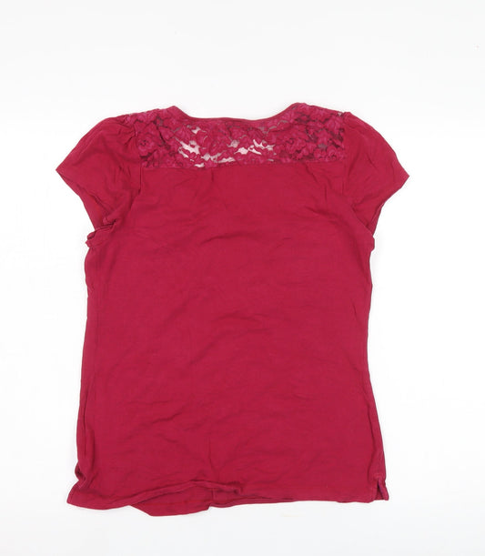 Womens UK Size 12 RJR John Rocha Red Basic T-Shirt