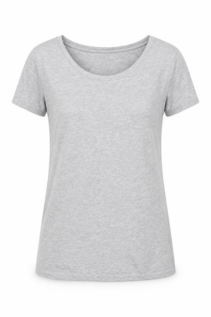 Gap Women's Grey V-Neck Basic T-Shirt Medium