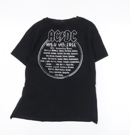 AC/DC Black Unisex Kids T-Shirt, 7 Years, Rock Graphic